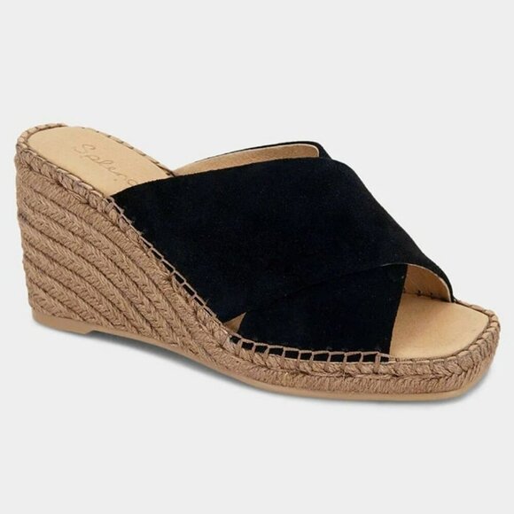 Splendid Women's Britt Square Toe Strap Espadrille Wedge Sandal Size 8 MSRP $150 - Picture 1 of 9